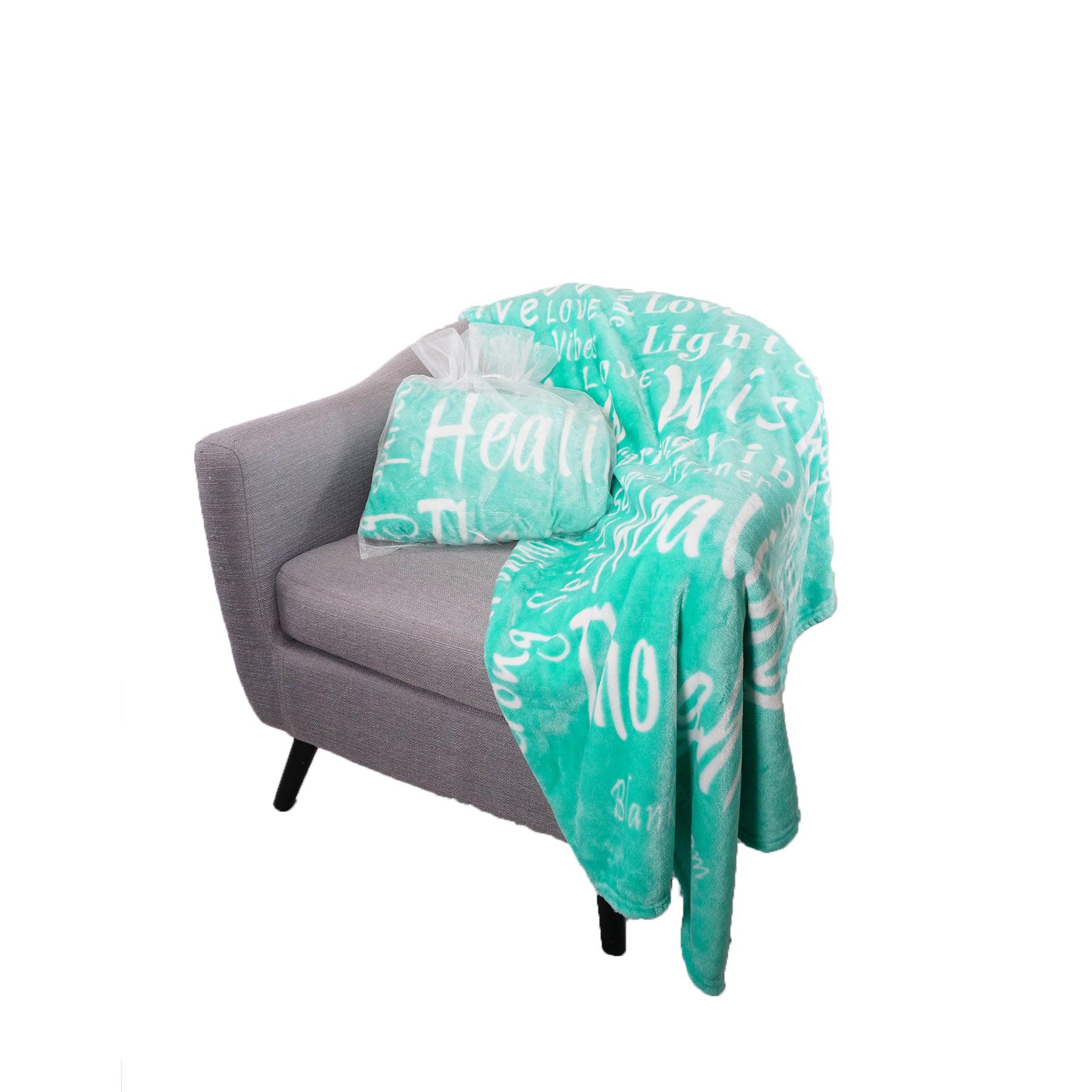 Teal plush online blanket